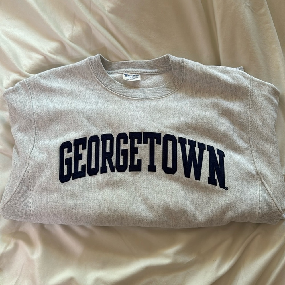 Unisex Champion Georgetown University Crew Neck Sweatshirt